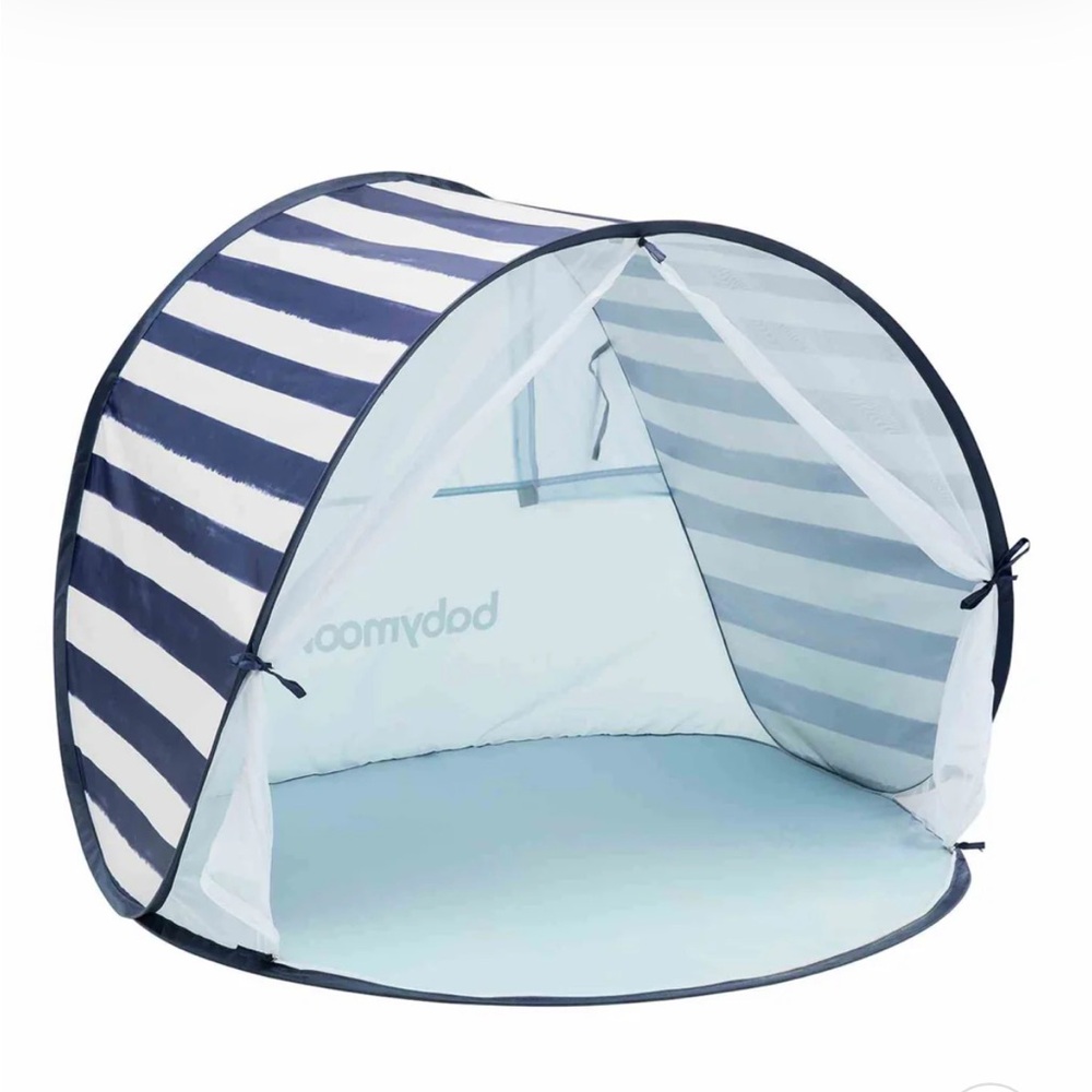 Blue and White Striped Kids Play Tent